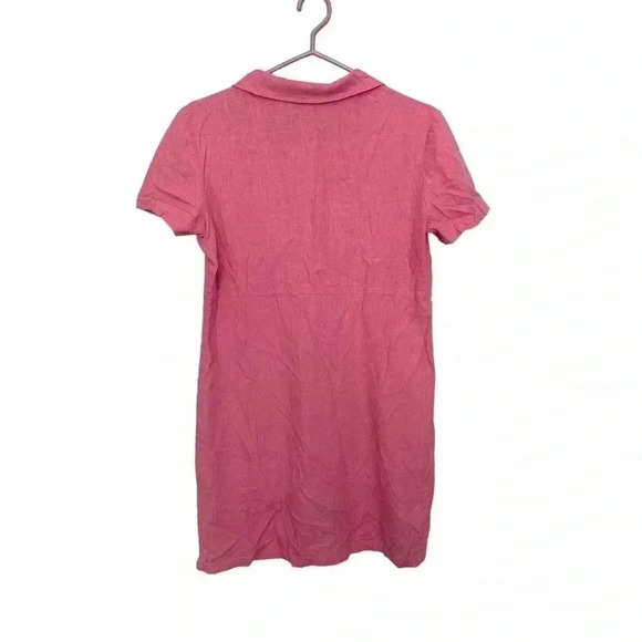 Talbots petite 55% linen, 45%  rayon, button up dress w mother-of-pearl buttons - Picture 3 of 4